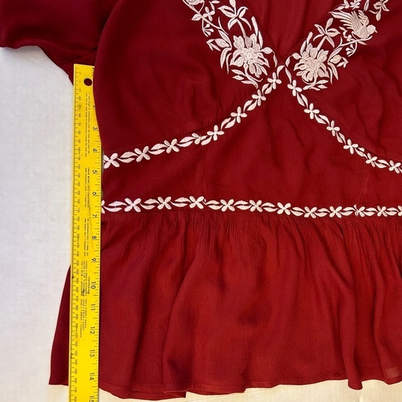 Knox Rose embroidered flowy blouse top w/flutter sleeves Sz-XXL. Y17 - Picture 10 of 10